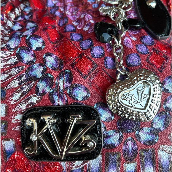 Kathy Van Zeeland Multicolored Handbag Purse Colorful Man Made Materials C10 - Picture 8 of 16